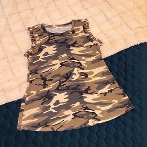 12PM by Mon Ami Camo Print Sleeveless T-Shirt